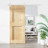 Vidaxl sliding door with batter 85x210 cm Solid pine