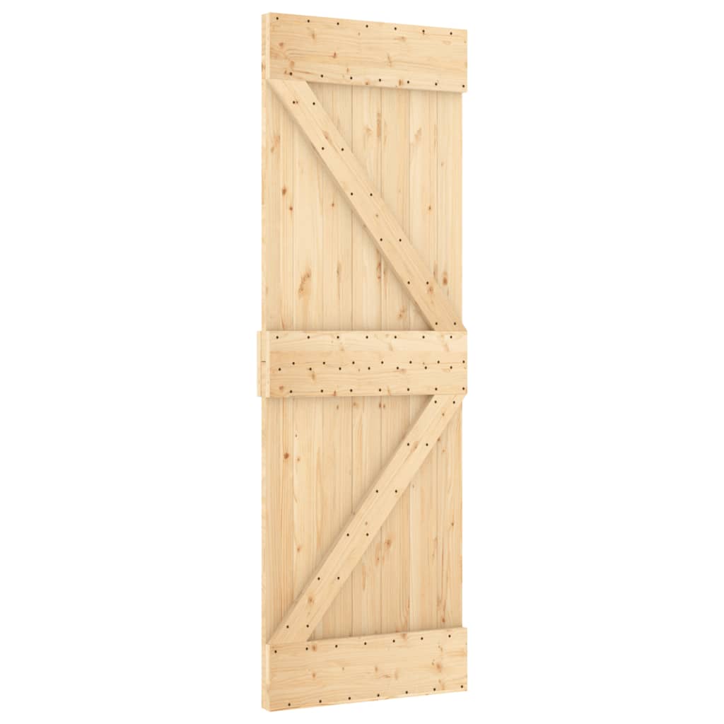 Puerta corredera de Vidaxl con masa de 70x210 cm de pino sólido