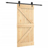 Porta scorrevole Vidaxl con pastella 95x210 cm Pino solido