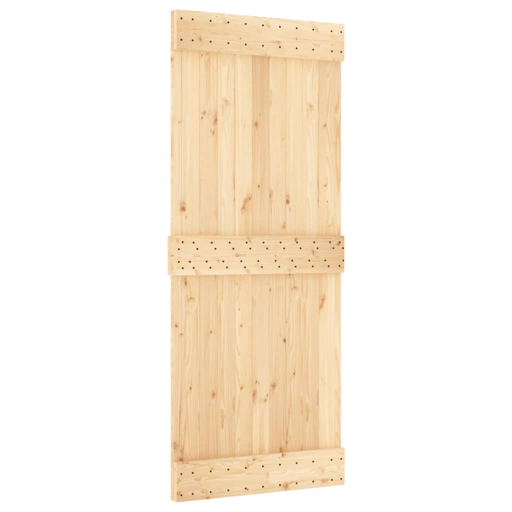 Puerta corredera de Vidaxl con masa de 85x210 cm de pino sólido