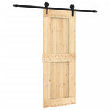 Porta scorrevole Vidaxl con pino solido da 80x210 cm per pastella