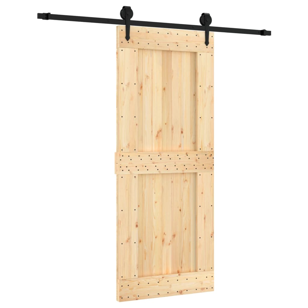 Porta scorrevole Vidaxl con pino solido da 85x210 cm