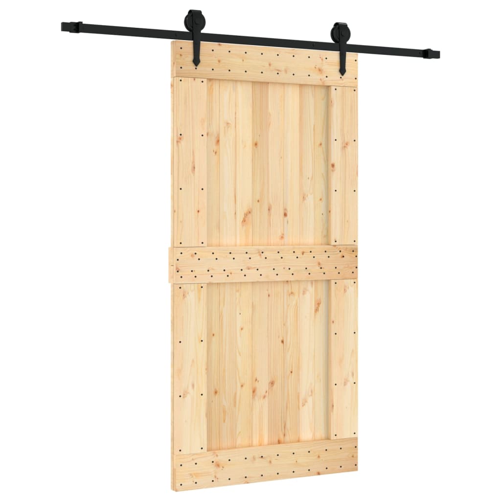 Puerta corredera de Vidaxl con masa 100x210 cm de pino sólido