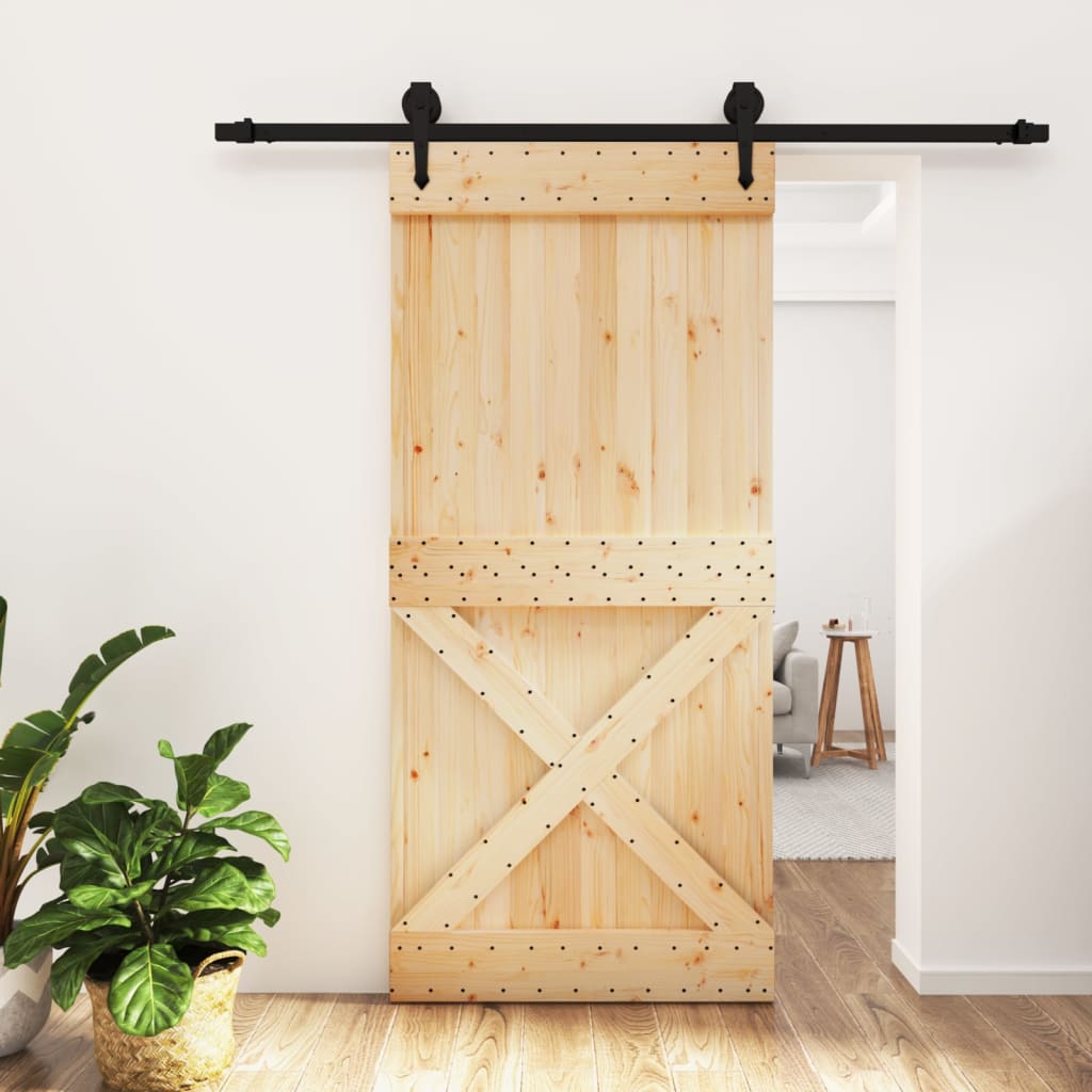 Porta scorrevole Vidaxl con pastella 95x210 cm Pino solido