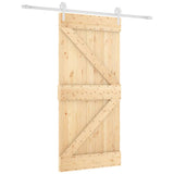 Puerta corredera de Vidaxl con masa de 95x210 cm de pino sólido