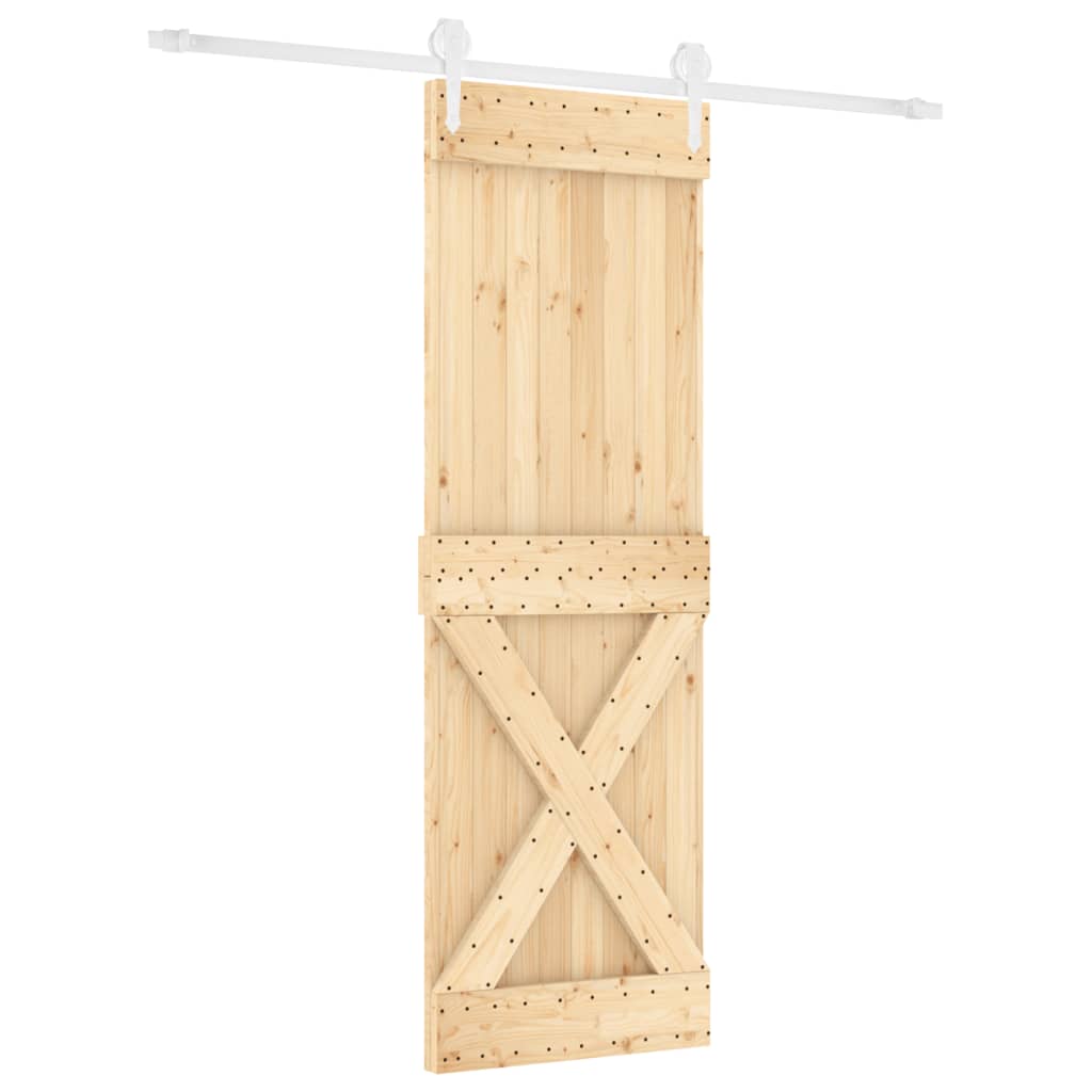 Porta scorrevole Vidaxl con pino solido da 80x210 cm per pastella