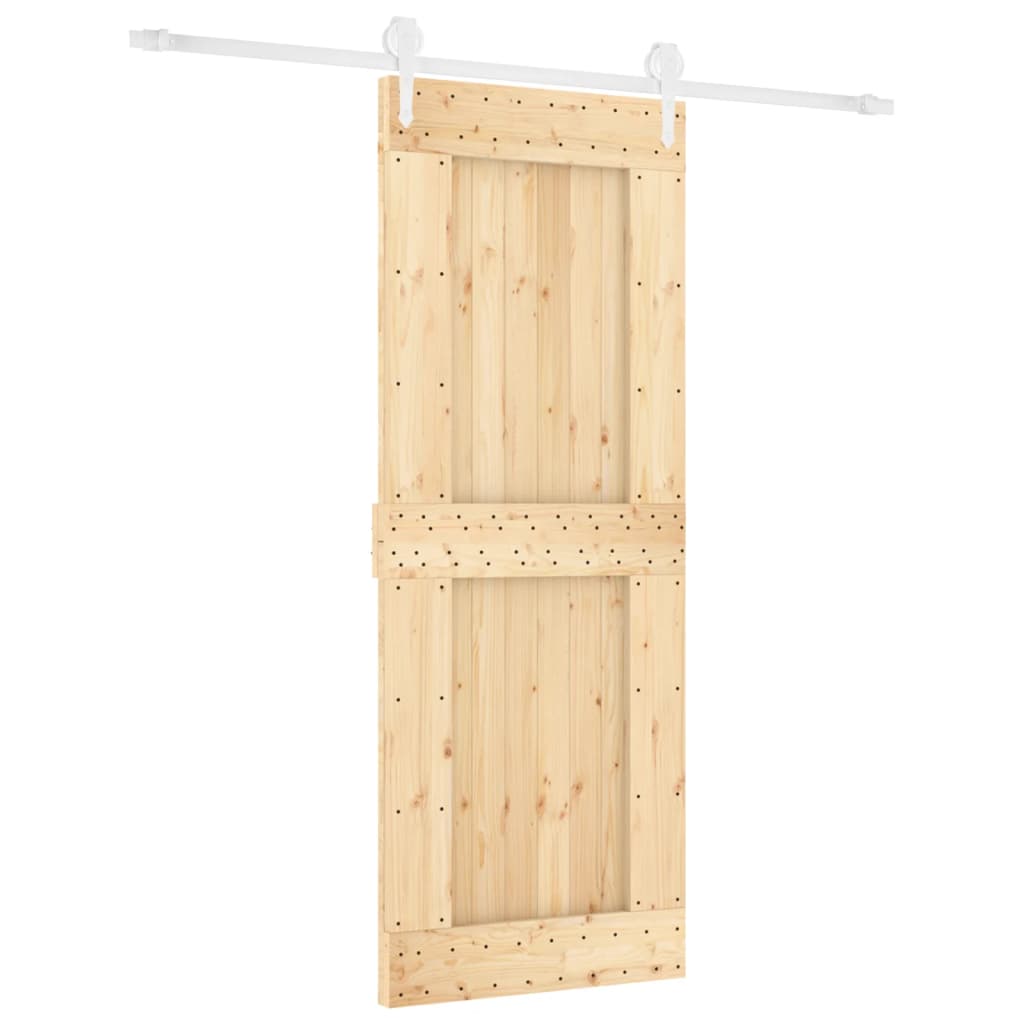 Porta scorrevole Vidaxl con pino solido da 80x210 cm per pastella