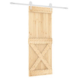 Porta scorrevole Vidaxl con pino solido da 80x210 cm per pastella