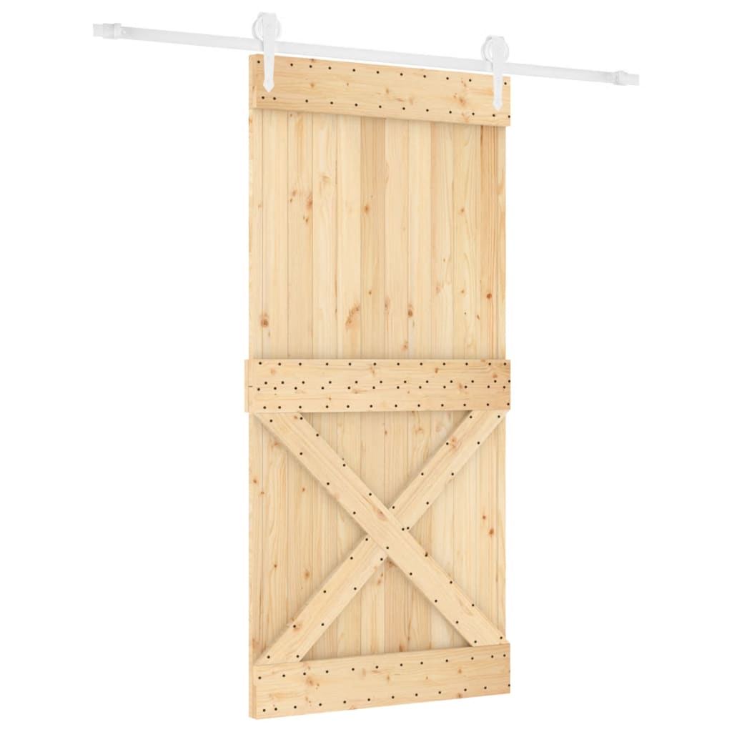 Puerta corredera de Vidaxl con masa de 95x210 cm de pino sólido