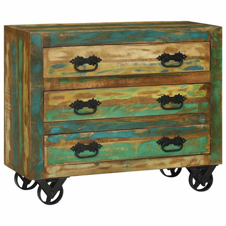 Vidaxl dressoir met lade bruin 80 x 30 x 65 cm massief gerecycled hout