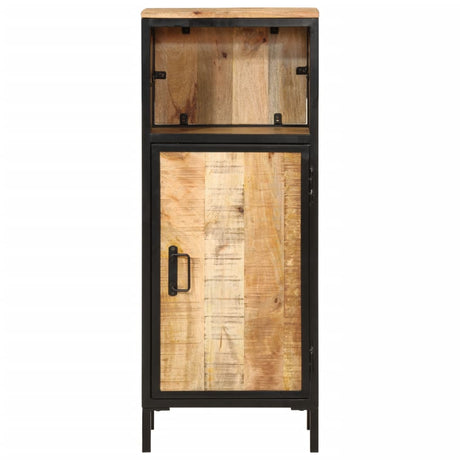 Vidaxl badkamerkast 40x27x90 cm massief mangohout en ijzer
