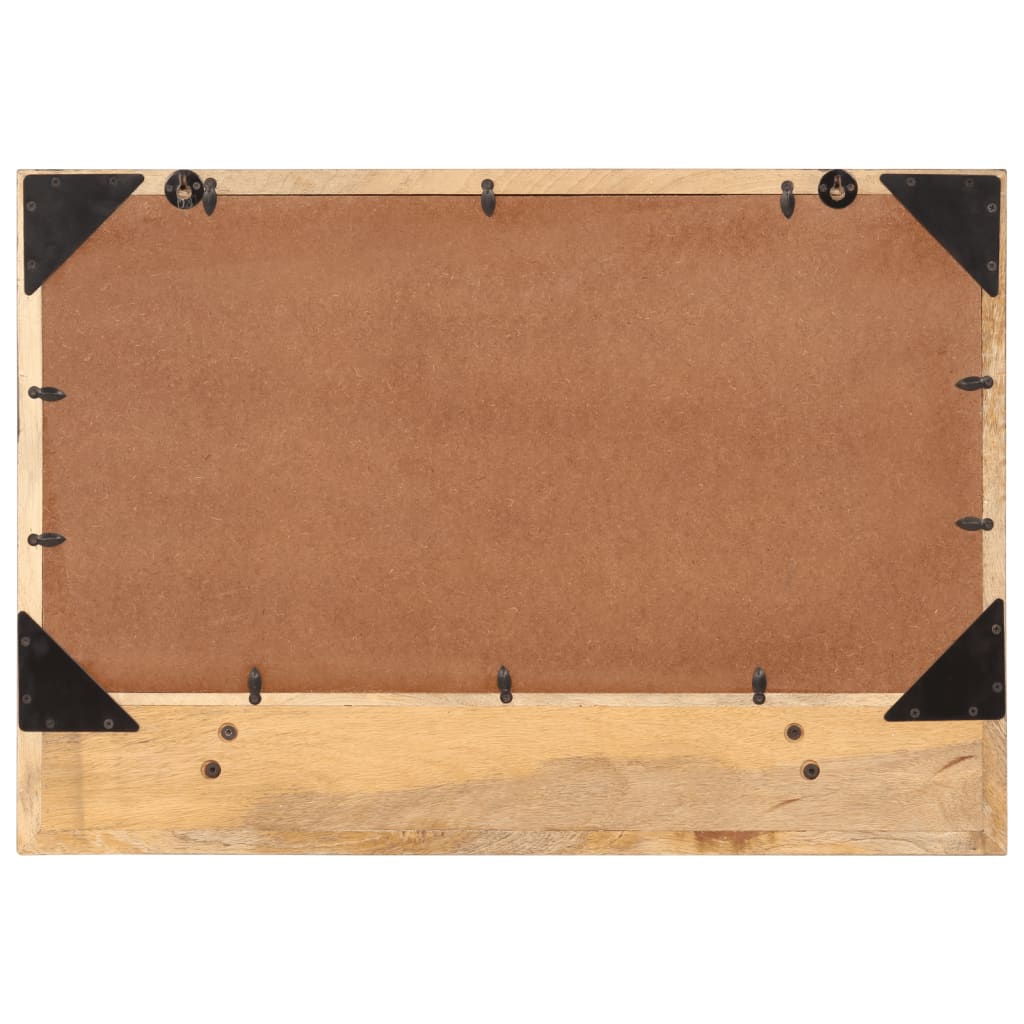 Vidaxl spiegel met schap 80x8x55 cm glas en massief mangohout