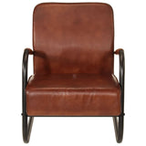 Vidaxl fauteuil echt leer bruin