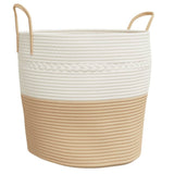 Vidaxl opbergmand ø 43x38 cm katoen beige en wit
