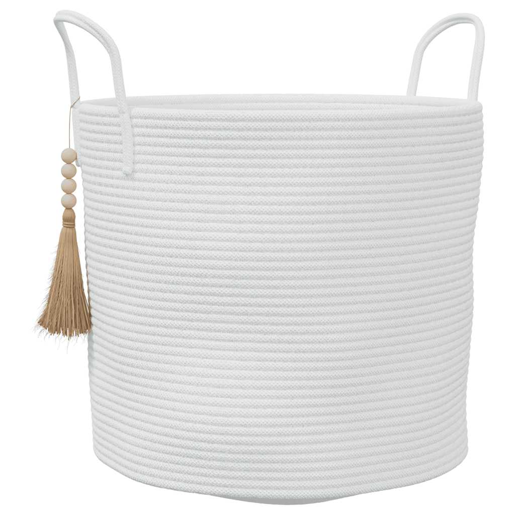 Vidaxl opbergmand ø 40x35 cm katoen wit