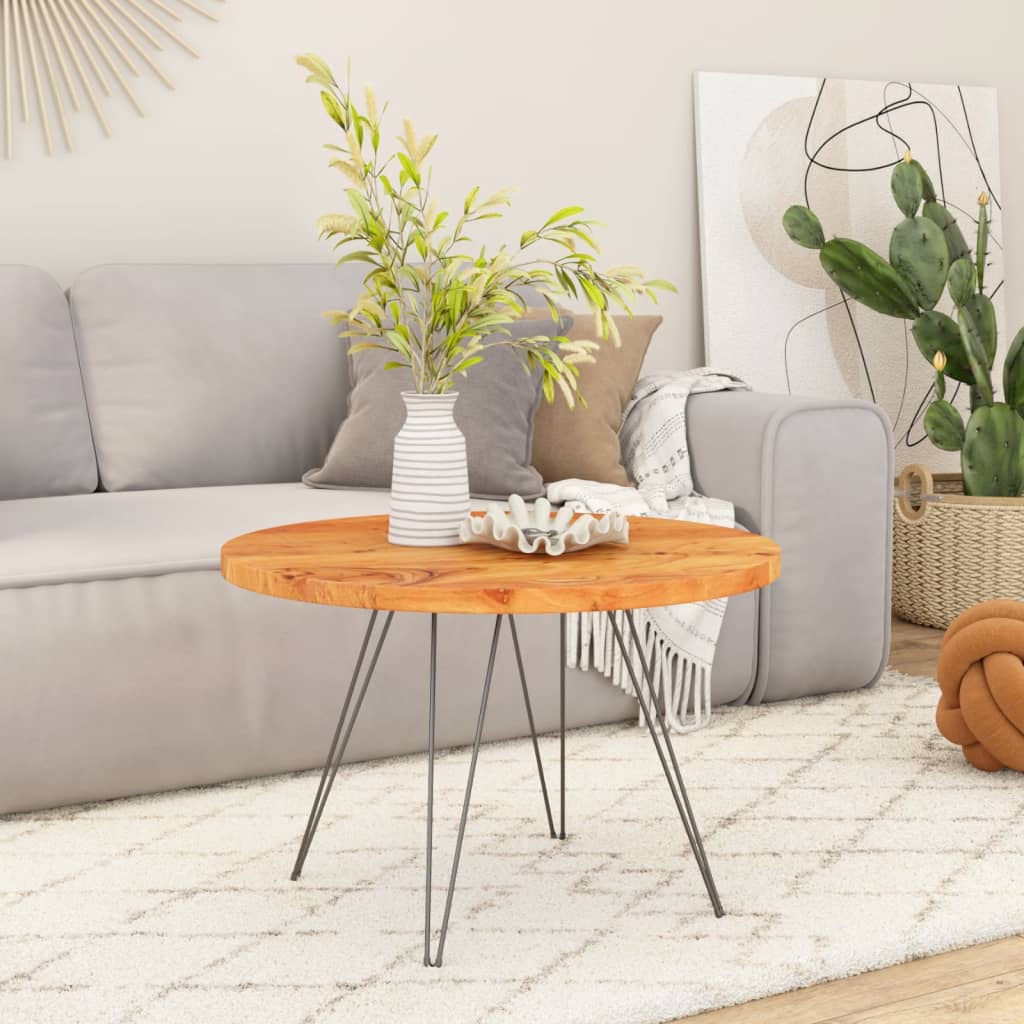 Vidaxl tafelblad rond ø 80x3,8 cm massief acaciahout