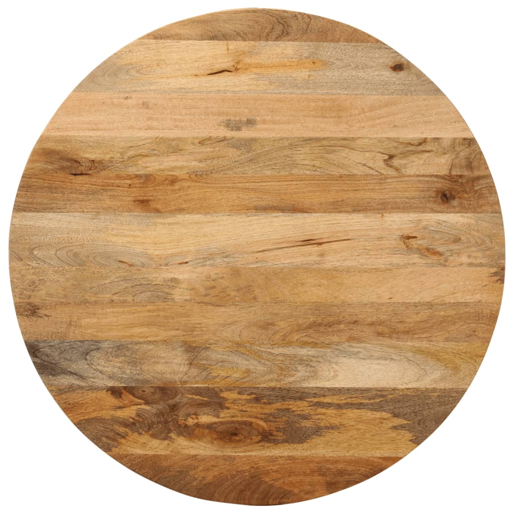Vidaxl tafelblad rond ø 70x3,8 cm massief ruw mangohout