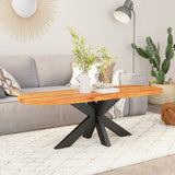 Vidaxl tafelblad ovaal 140x50x3,8 cm massief acaciahout