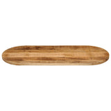 Vidaxl tafelblad ovaal 110x40x2,5 cm massief ruw mangohout