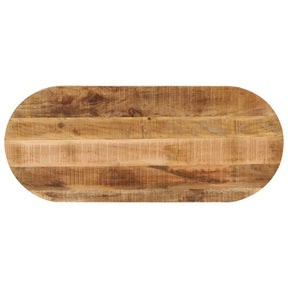 Vidaxl tafelblad ovaal 120x60x2,5 cm massief ruw mangohout