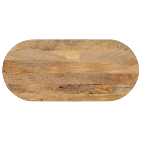Vidaxl tafelblad ovaal 100x40x2,5 cm massief mangohout