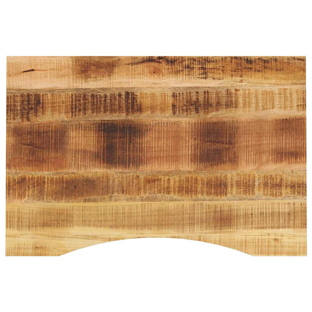 Vidaxl bureaublad met ronding 80x50x2,5 cm massief ruw mangohout