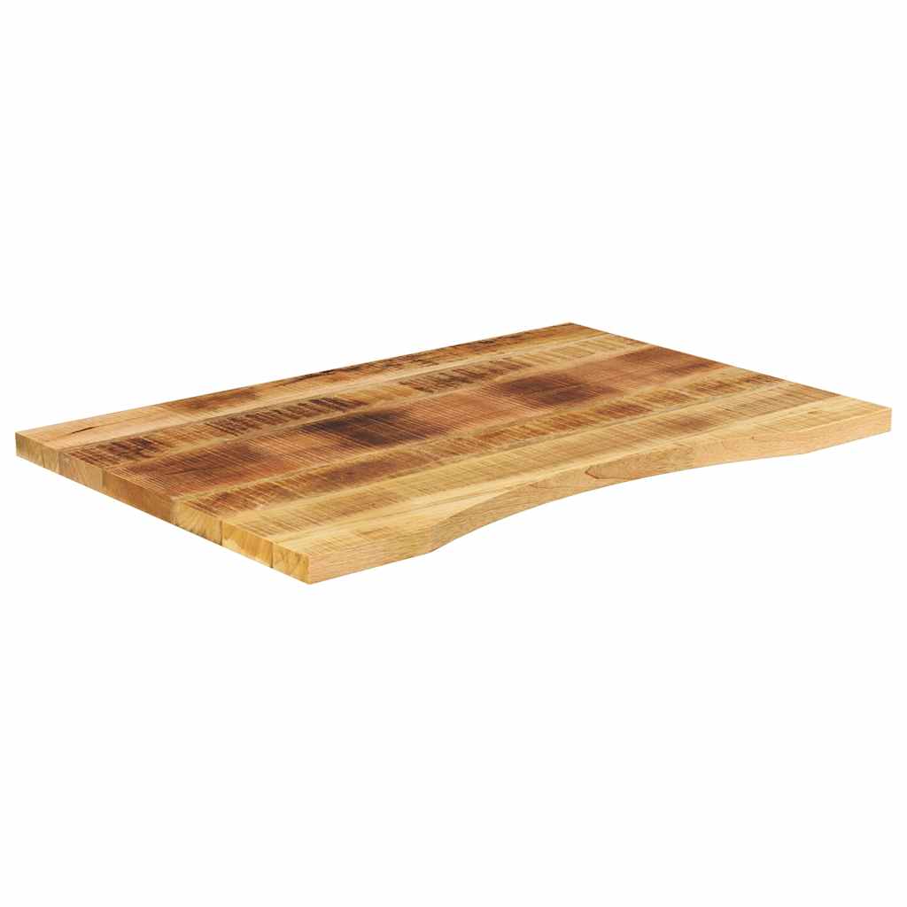 Vidaxl bureaublad met ronding 80x50x2,5 cm massief ruw mangohout