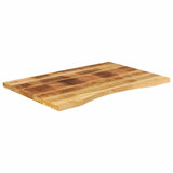 Vidaxl bureaublad met ronding 80x60x2,5 cm massief ruw mangohout
