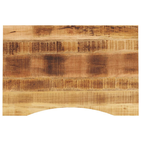 Vidaxl bureaublad met ronding 100x60x2,5 cm massief ruw mangohout