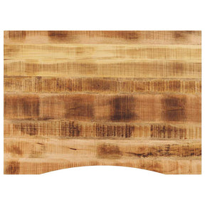 Vidaxl bureaublad met ronding 100x80x2,5 cm massief ruw mangohout