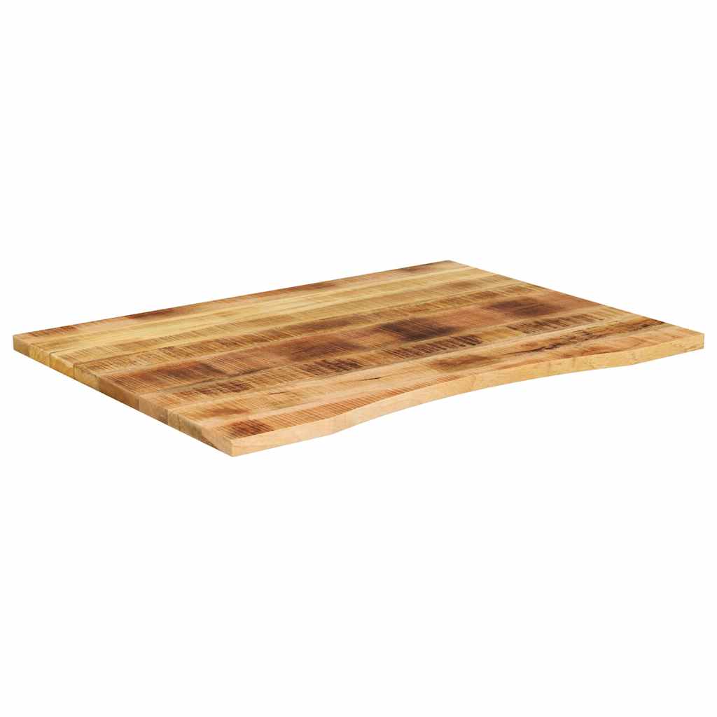 Vidaxl bureaublad met ronding 100x80x2,5 cm massief ruw mangohout