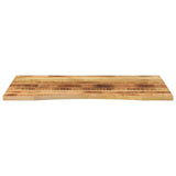 Vidaxl bureaublad met ronding 100x80x2,5 cm massief ruw mangohout