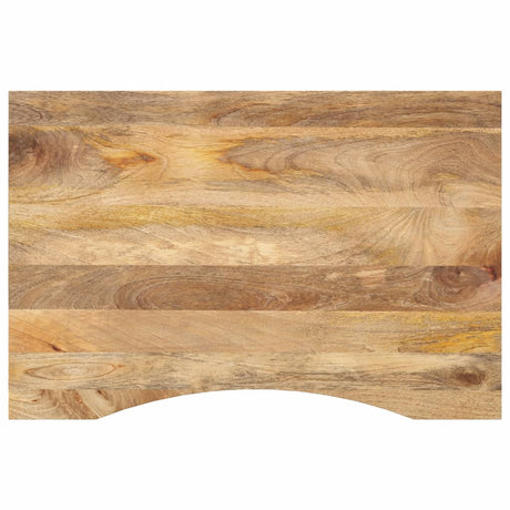 Vidaxl bureaublad met ronding 80x60x2,5 cm massief ruw mangohout