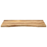 Vidaxl bureaublad met ronding 80x60x2,5 cm massief ruw mangohout