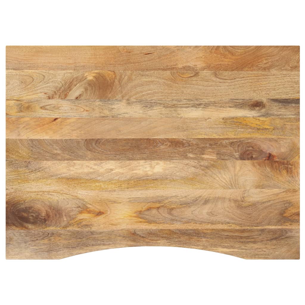 Vidaxl bureaublad met ronding 100x80x2,5 cm massief ruw mangohout