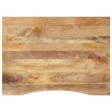 Vidaxl bureaublad met ronding 100x80x2,5 cm massief ruw mangohout