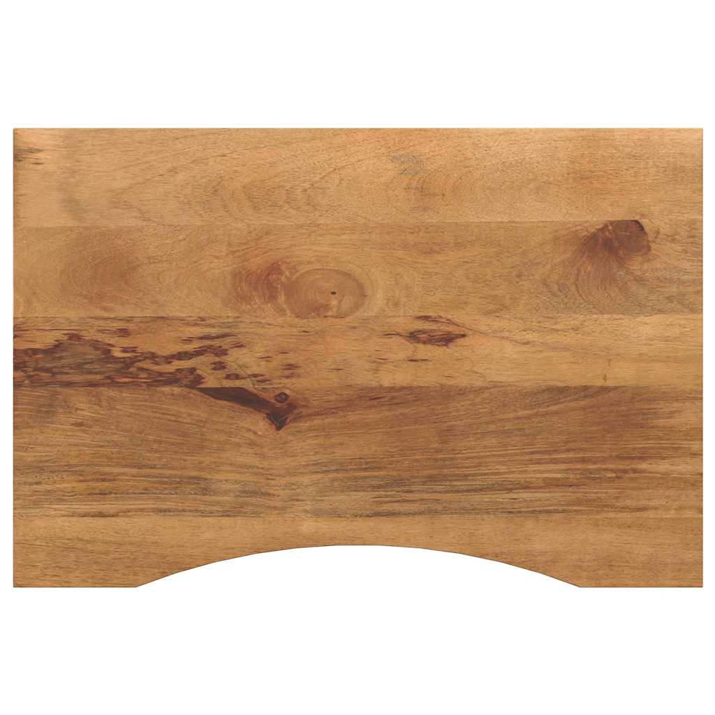 Vidaxl bureaublad met ronding 80x50x2,5 cm massief ruw mangohout