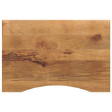 Vidaxl bureaublad met ronding 80x50x2,5 cm massief ruw mangohout