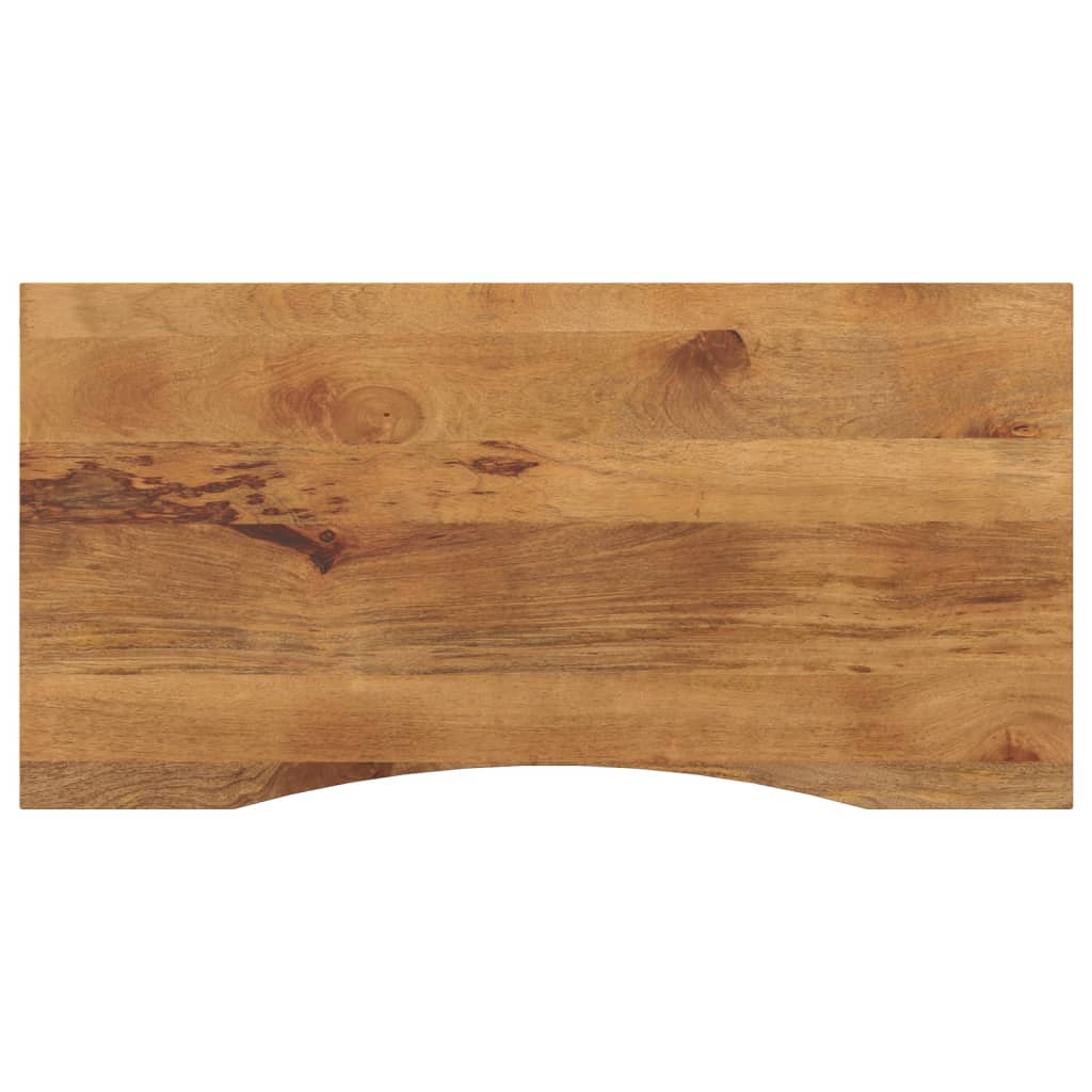 Vidaxl bureaublad met ronding 140x60x2,5 cm massief ruw mangohout