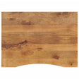 Vidaxl bureaublad met ronding 100x80x2,5 cm massief ruw mangohout