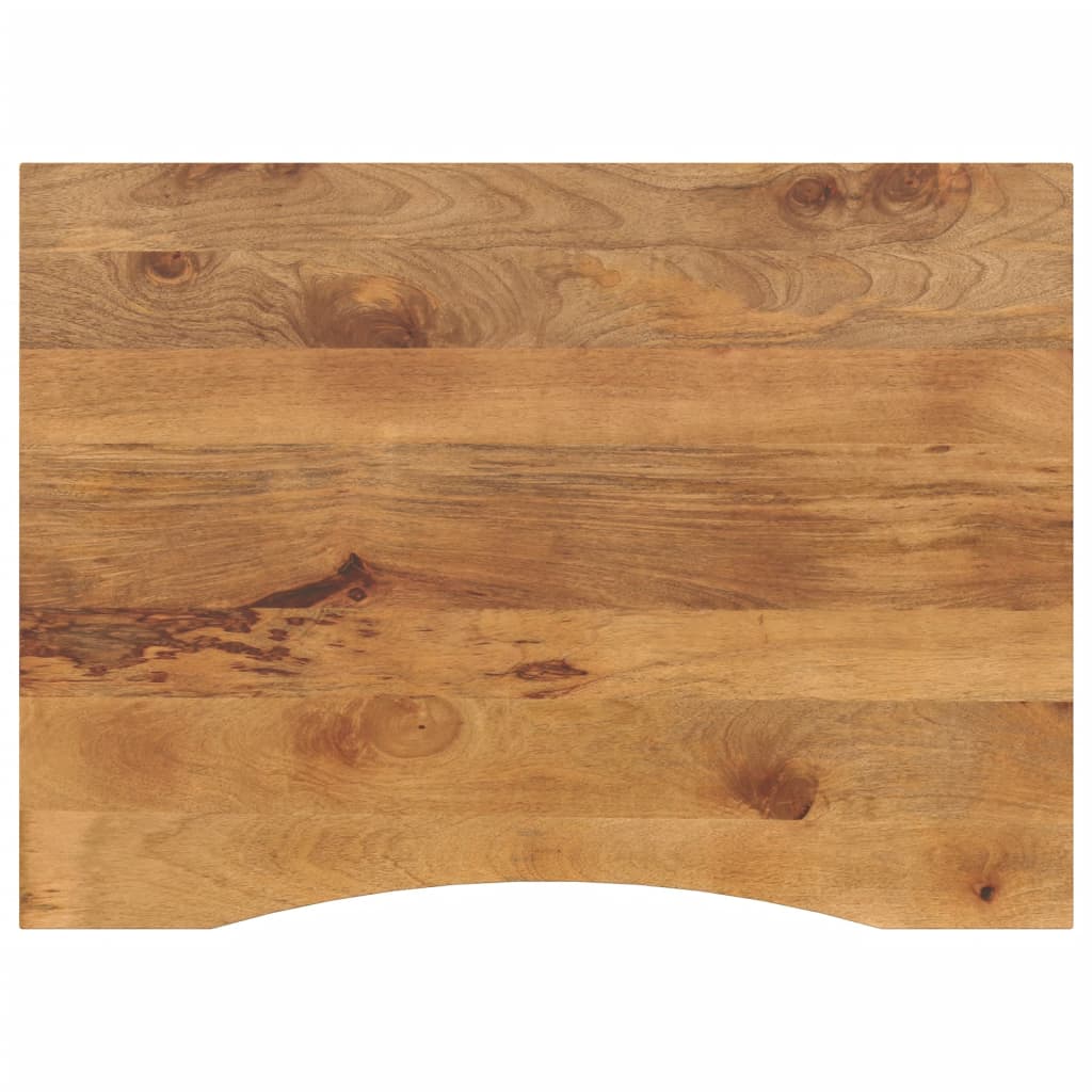 Vidaxl bureaublad met ronding 100x80x2,5 cm massief ruw mangohout