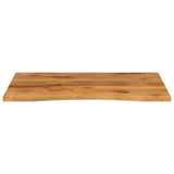 Vidaxl bureaublad met ronding 100x80x2,5 cm massief ruw mangohout