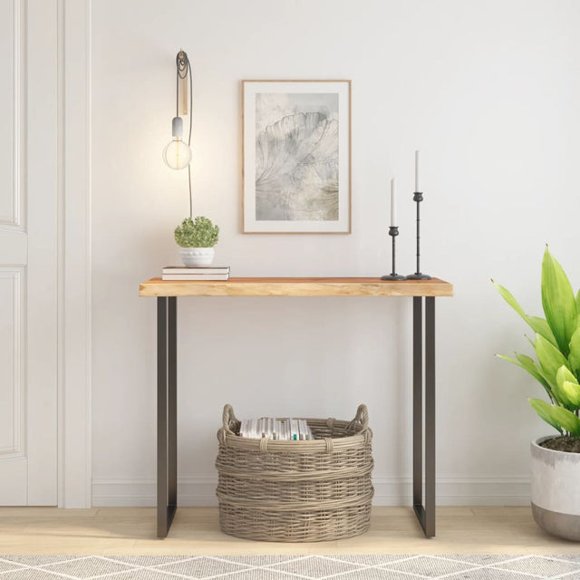 Vidaxl tafelblad rechthoekig natuurlijke rand 80x40x2,5 cm acaciahout