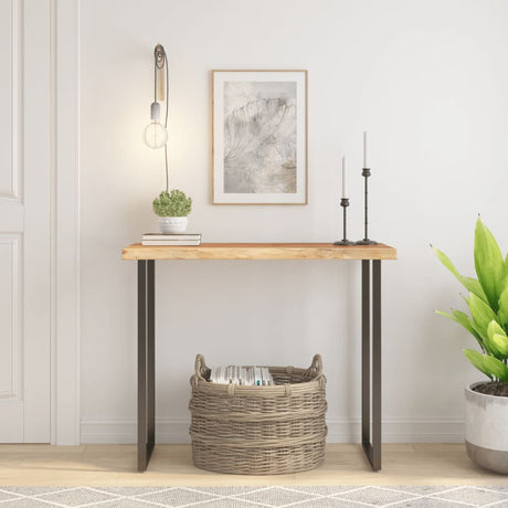 Vidaxl tafelblad rechthoekig natuurlijke rand 90x40x2,5 cm acaciahout