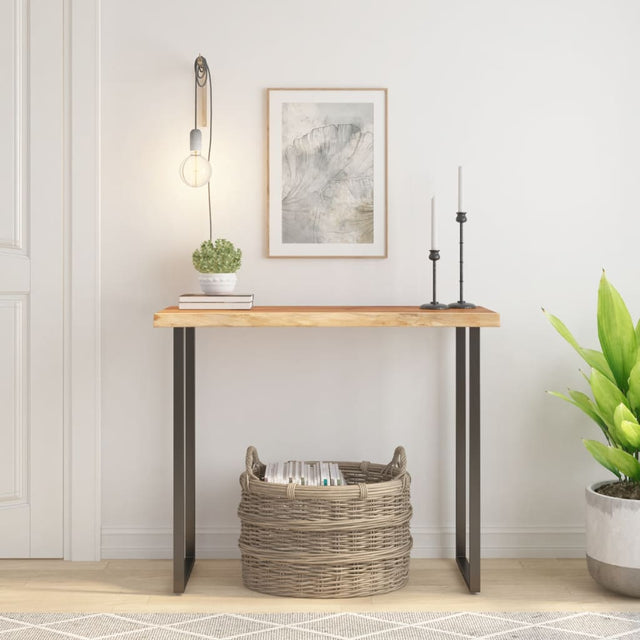 Vidaxl tafelblad rechthoekig natuurlijke rand 100x40x2,5 cm acaciahout