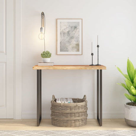 Vidaxl tafelblad rechthoekig natuurlijke rand 100x40x3,8 cm acaciahout
