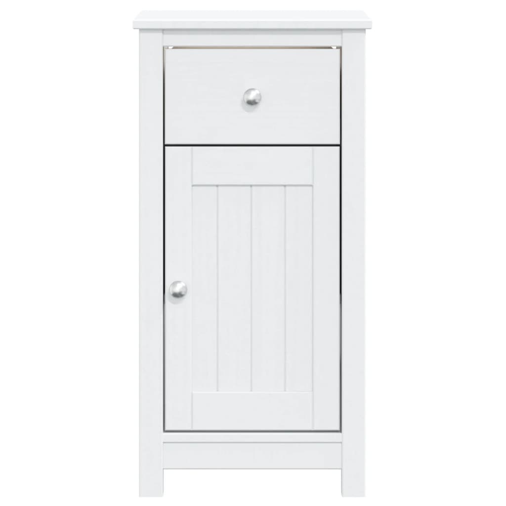Vidaxl badkamerkast berg 40x34x80 cm massief grenenhout wit