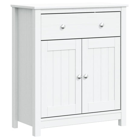 Vidaxl badkamerkast berg 69,5x34x80 cm massief grenenhout wit