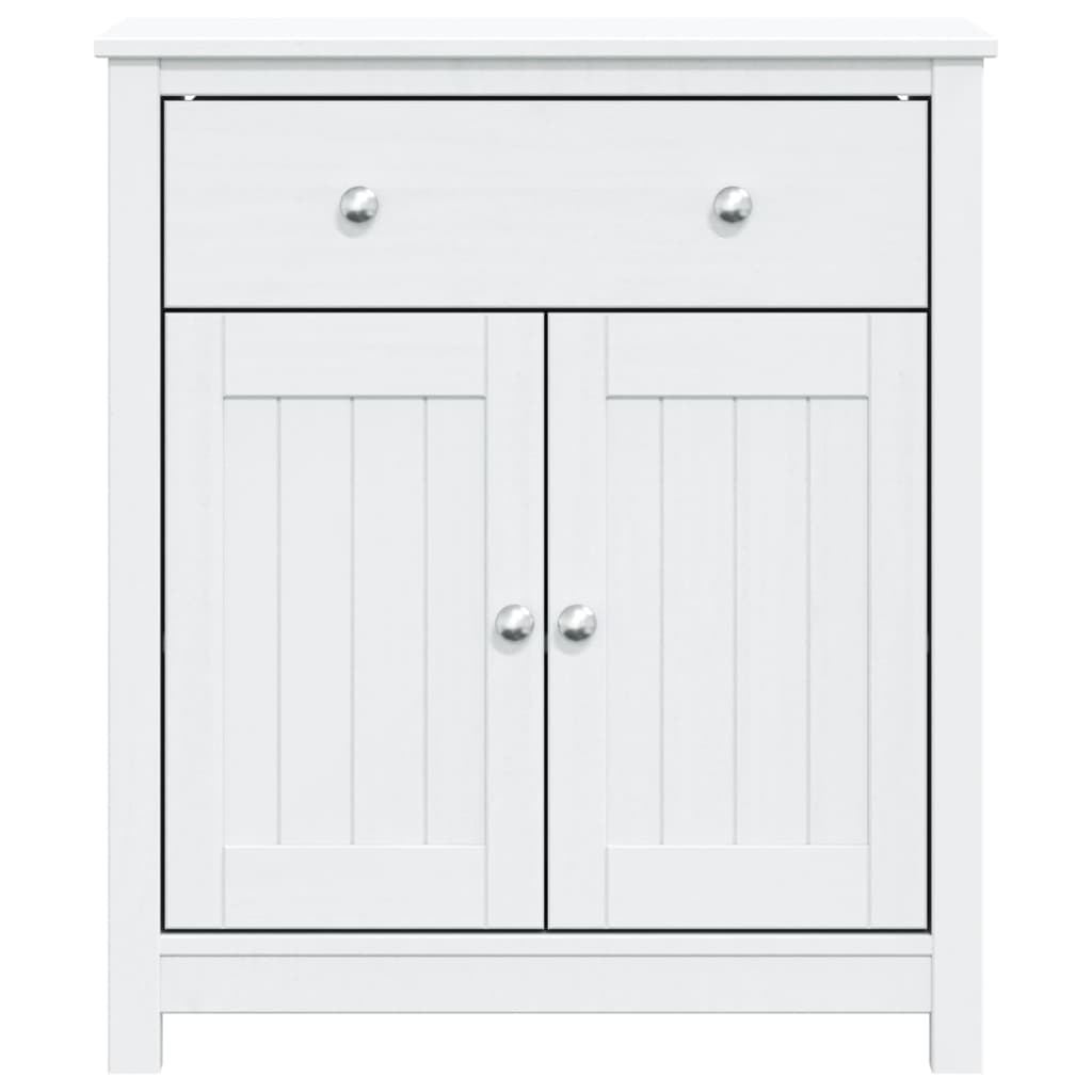 Vidaxl badkamerkast berg 69,5x34x80 cm massief grenenhout wit