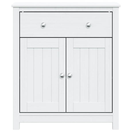 Vidaxl badkamerkast berg 69,5x34x80 cm massief grenenhout wit